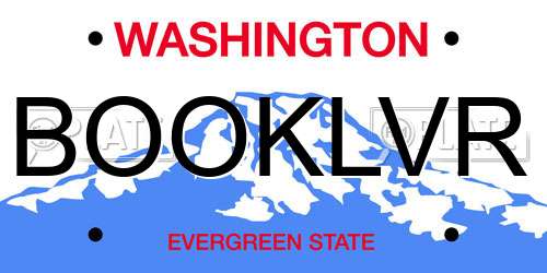 BOOKLVR Washington License Plate