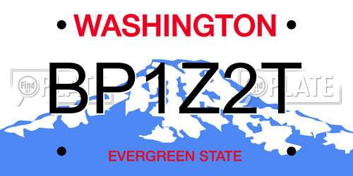 BP1Z2T Washington License Plate