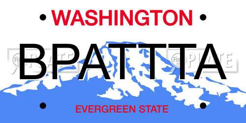 BPATTTA Washington License Plate