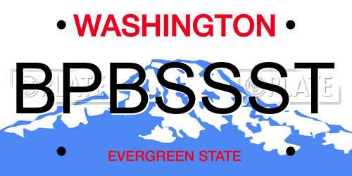 BPBSSST Washington License Plate