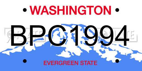 BPC1994 Washington License Plate