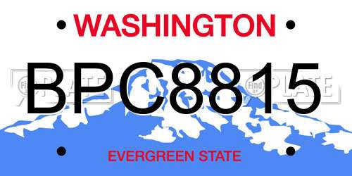 BPC8815 Washington License Plate