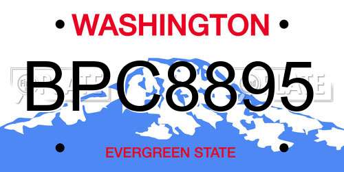 BPC8895 Washington License Plate