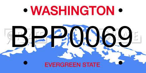 BPP0069 Washington License Plate