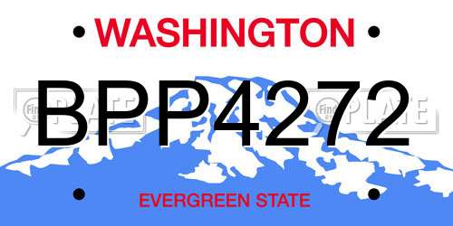 BPP4272 Washington License Plate