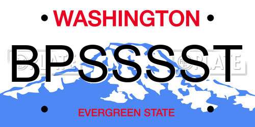BPSSSST Washington License Plate