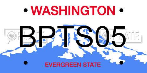 BPTS05 Washington License Plate