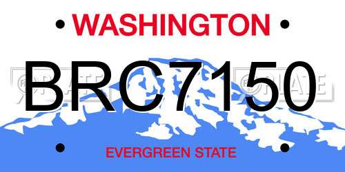 BRC7150 Washington License Plate