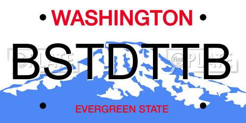 BSTDTTB Washington License Plate