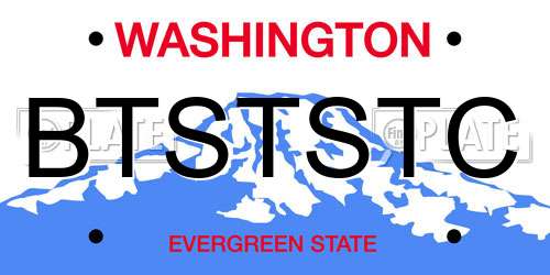 BTSTSTC Washington License Plate