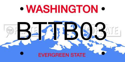 BTTB03 Washington License Plate
