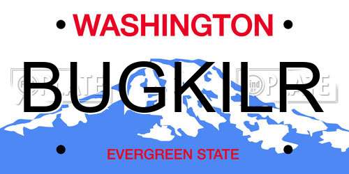 BUGKILR Washington License Plate
