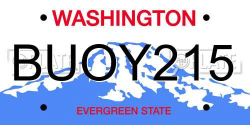 BUOY215 Washington License Plate