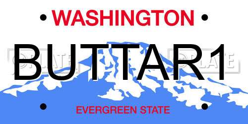 BUTTAR1 Washington License Plate