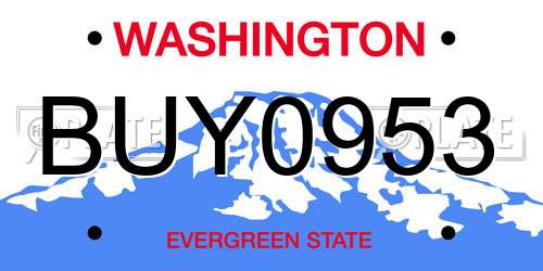 BUY0953 Washington License Plate