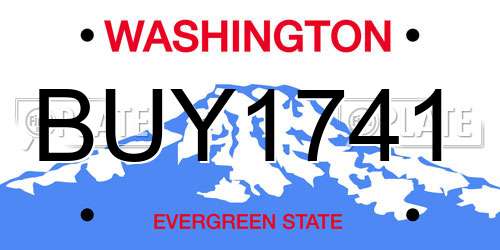 BUY1741 Washington License Plate