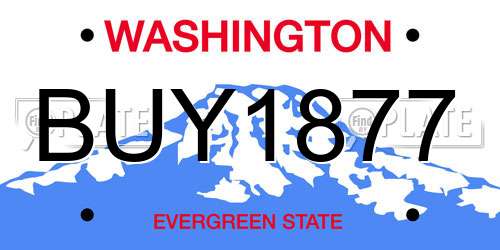 BUY1877 Washington License Plate