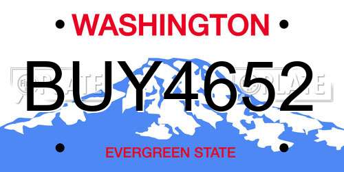 BUY4652 Washington License Plate