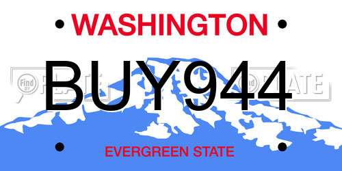 BUY944 Washington License Plate