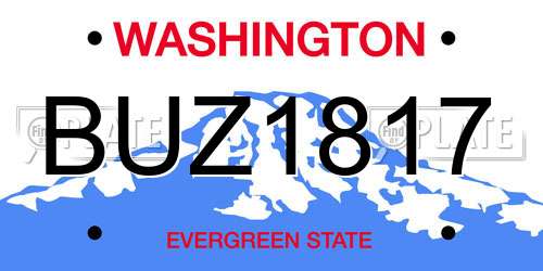 BUZ1817 Washington License Plate