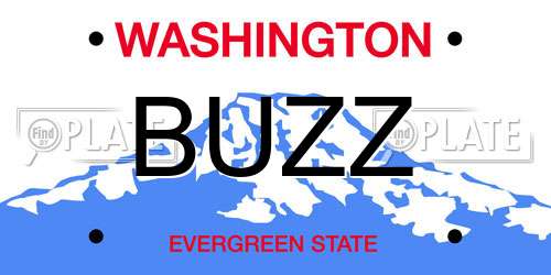 BUZZ Washington License Plate