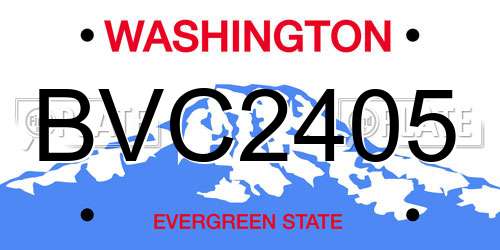 BVC2405 Washington License Plate
