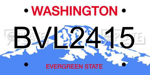 BVL2415 Washington License Plate