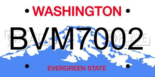 BVM7002 Washington License Plate