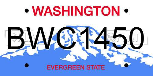 BWC1450 Washington License Plate