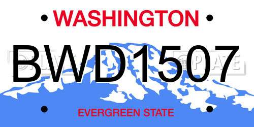 BWD1507 Washington License Plate