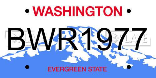 BWR1977 Washington License Plate