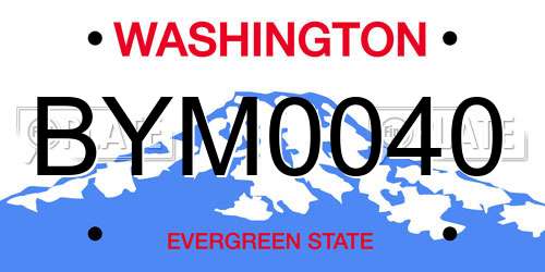 BYM0040 Washington License Plate