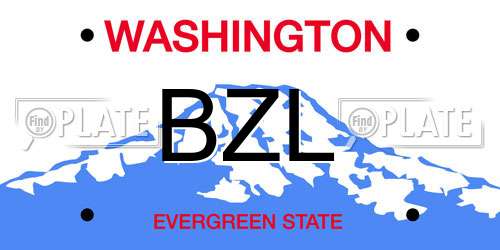BZL Washington License Plate