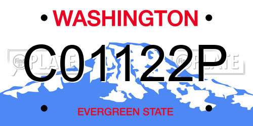 C01122P Washington License Plate