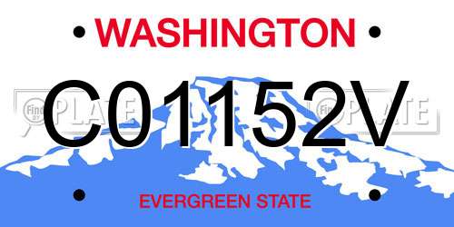 C01152V Washington License Plate