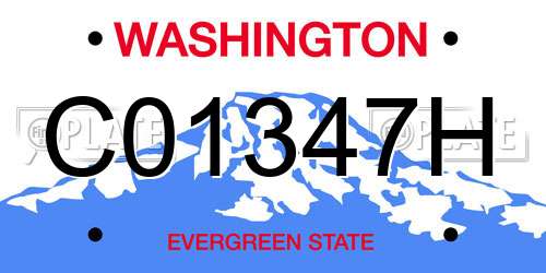 C01347H Washington License Plate