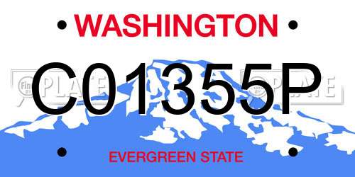 C01355P Washington License Plate