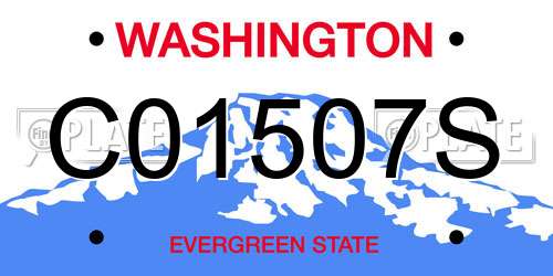 C01507S Washington License Plate
