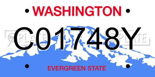 C01748Y Washington License Plate