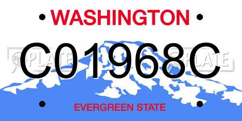 C01968C Washington License Plate