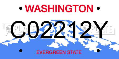 C02212Y Washington License Plate
