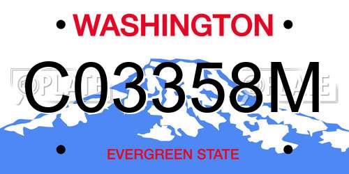 C03358M Washington License Plate