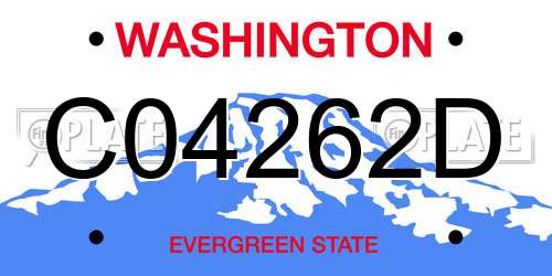 C04262D Washington License Plate
