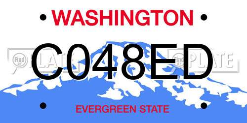 C048ED Washington License Plate
