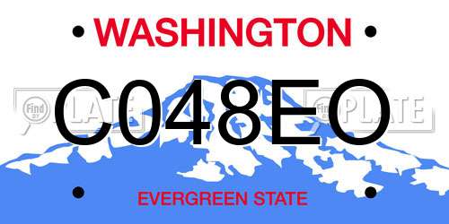 C048EO Washington License Plate