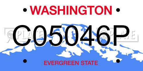C05046P Washington License Plate
