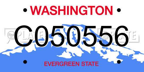 C050556 Washington License Plate