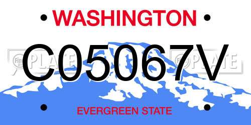 C05067V Washington License Plate