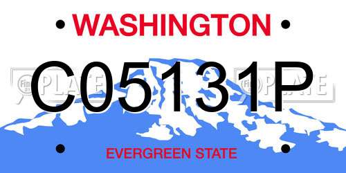 C05131P Washington License Plate