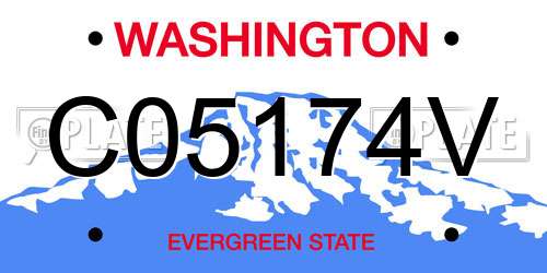 C05174V Washington License Plate